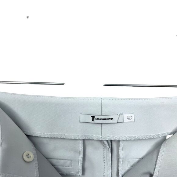 T Alexander Wang Women Pants Slim Leg Mid Rise Zip Pockets Light Blue Sz 4 - Picture 4 of 6